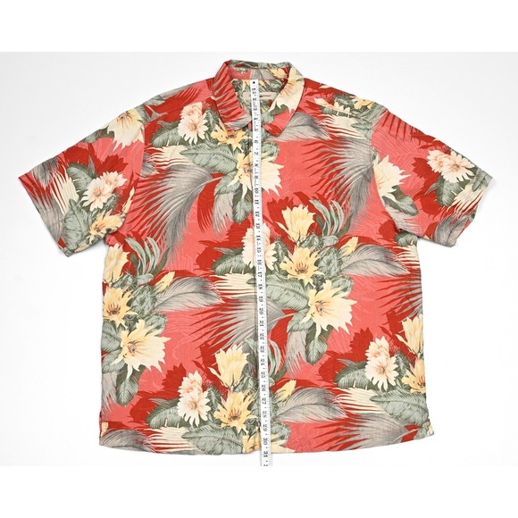 Tommy Bahama Shirt Men's XL Floral Camp Hawaiian 100% Silk Button Up Resort Wear - Picture 3 of 9